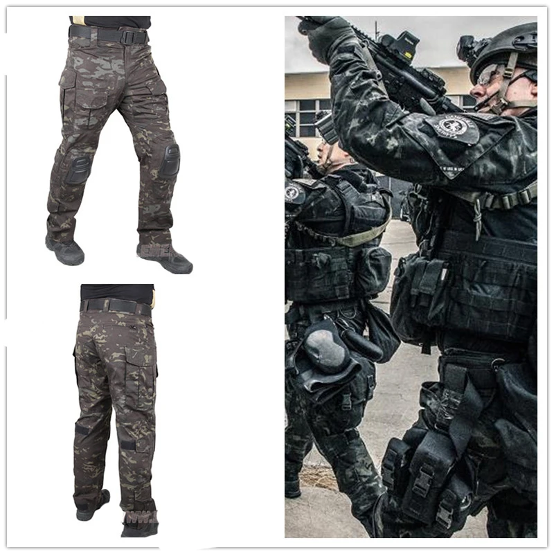 Wolf Enemy G3 боевые штаны с наколенниками страйкбол тактические брюки мультикам черный CP синий Gen3 Военная Охота камуфляж