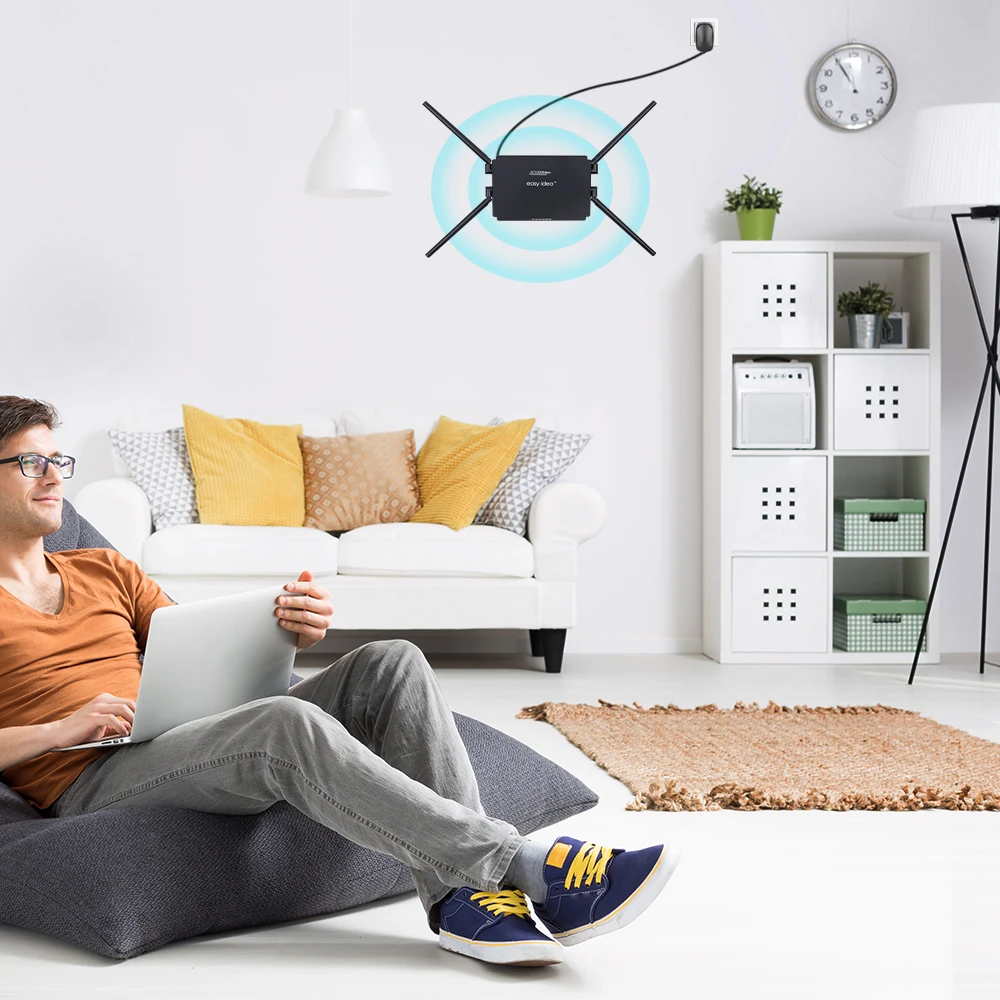 EASYIDEA WiFi router AC 1200Mbps Wireless Router 2.4 G 5Ghz Dual Band WiFi Repeater 4 router antenowy Wi-Fi punkt dostępowy Smart APP -