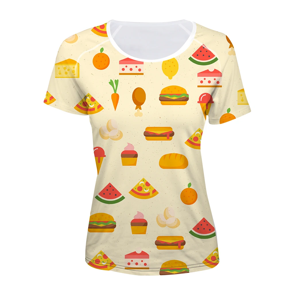 Шумный дизайн футболки Для женщин футболка с короткими рукавами женские мягкие удобные футболки Модная Футболка Camiseta сэндвич печатных