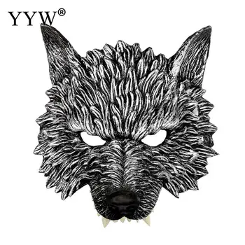 

Animales Cosplay Costume Scary Masker Carnival Masquerade Mask Props Realistic Wolf Mask Halloween Party Mascara Party Supplies