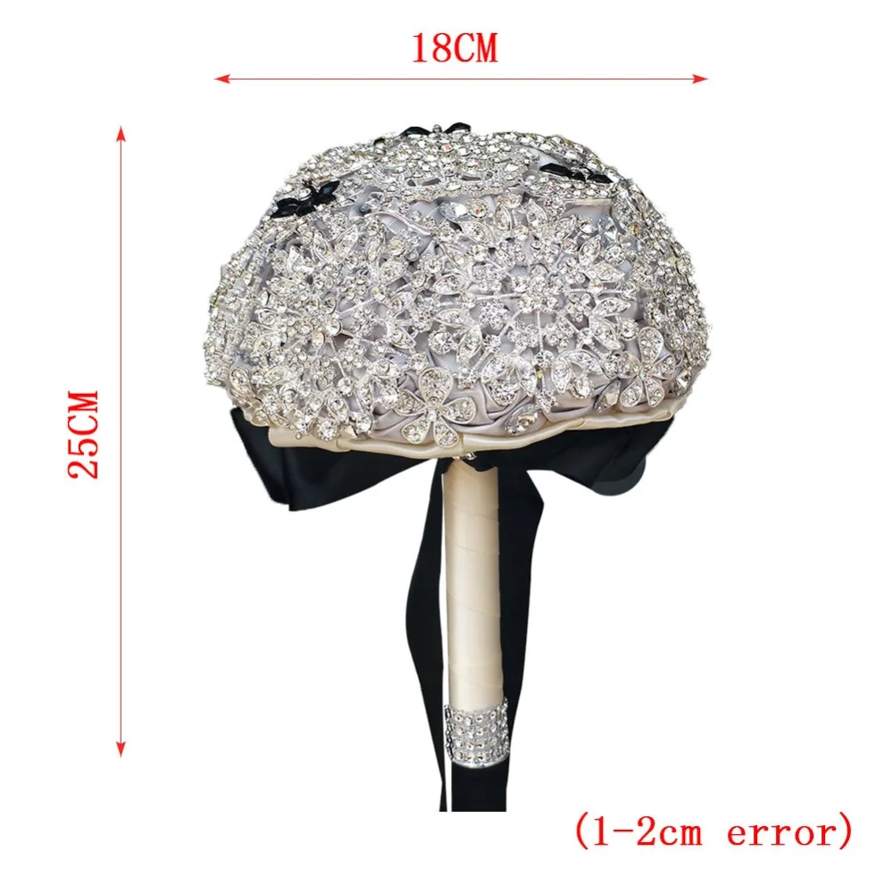 Роскошный Полный Кристалл Свадебные цветы Свадебные Брошь в виде букета цветов Букеты Свадебные для подружек невесты Свадебный букет