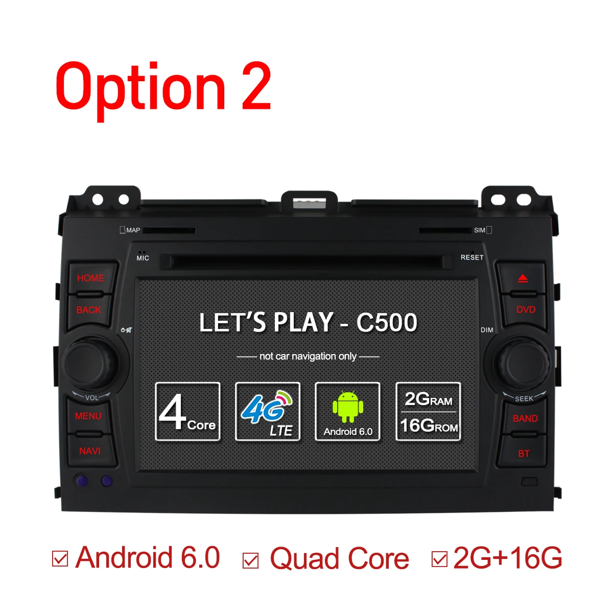 Top Ownice C500 for Toyota Land Cruiser Prado 120 2002-2009 4G LTE SIM Octa 8 Core Android 6.0 Car DVD Player GPS Navi Radio 32G ROM 1