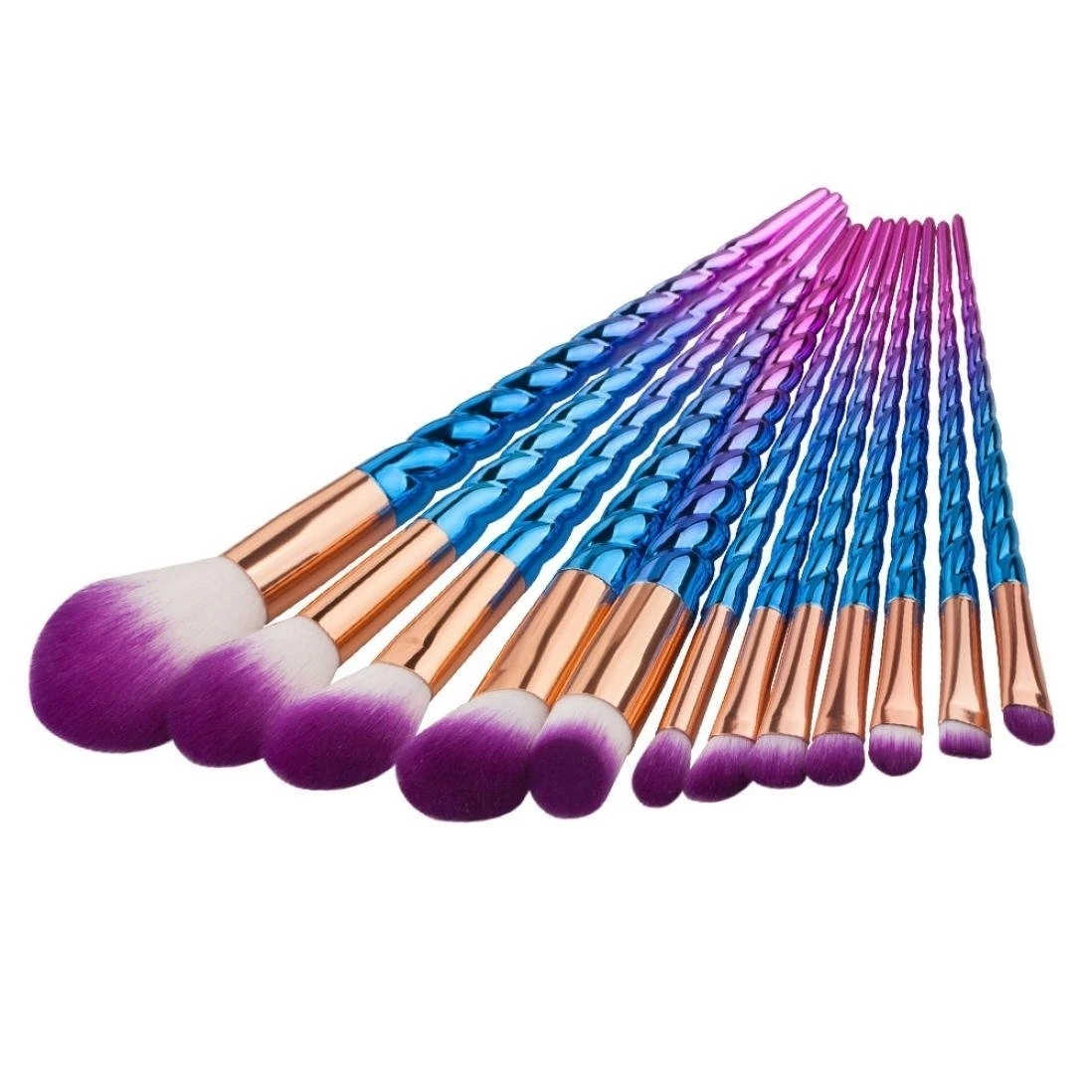 12 PCS Make Up Foundation Eyebrow Eyeliner Blush Cosmetic Concealer Brushes (1)