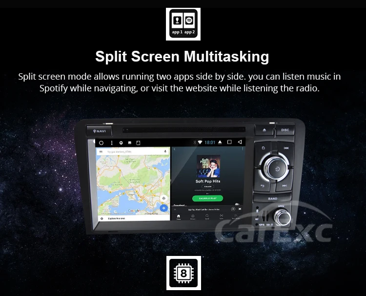 Flash Deal Android 9.0 Car DVD Stereo Player for Audi A3/S3(2003-2013) With TPMS/OBD2/DAB+/GPS/WIFI FM GPS Radio Multimedia Carplay 18