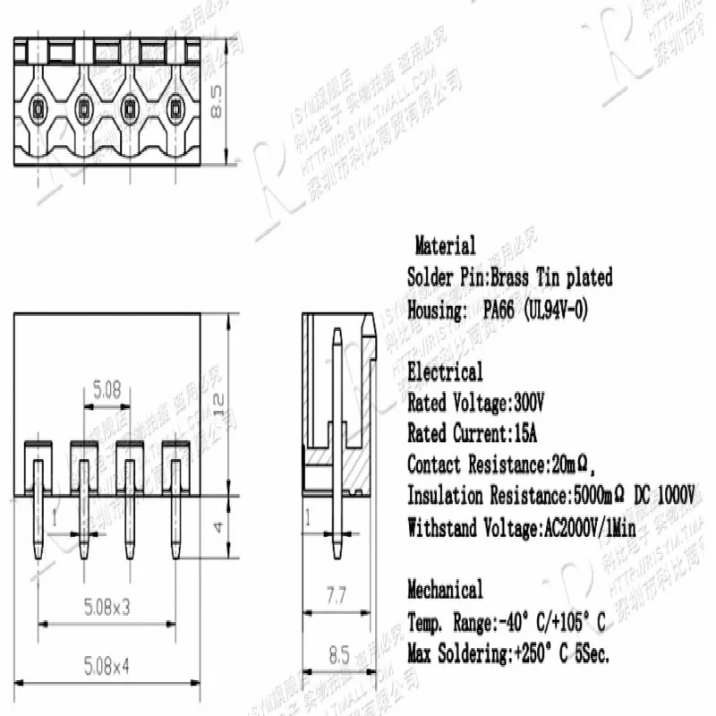 Клеммная колодка pcb винтовая KF2EDGK 5 08 мм 2P 12P 10 компл./Лот Бесплатная
