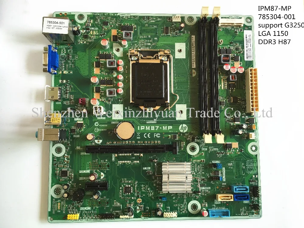 

For HP IPM87-MP motherboard mainboard 785304-001 H87 support G3250 LGA 1150 DDR3 100% tested