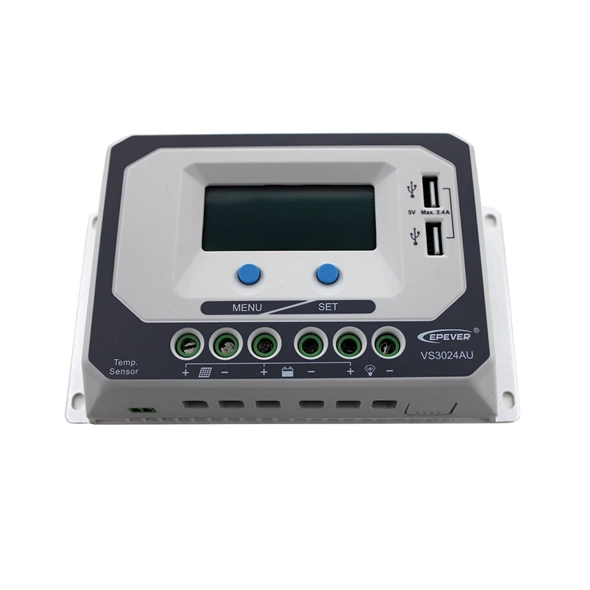 

1pc x VS3024AU 30A 12V 24V EPSolar PWM Viewstar Solar system Kit Controller Regulators LCD with USB