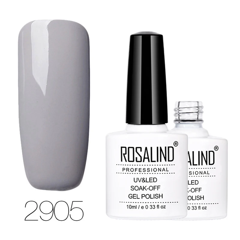 ROSALIND гель 1S 18 Серый Цвет Серия ногтей Гель-лак замочить от Vernis полуперманентный УФ-Гель-лак для ногтей - Цвет: RD2905