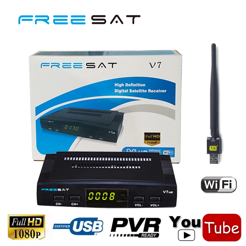 OrignialfactorybestSellDVBS2FreesatV7HDSatelliteTVReceiver