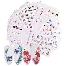 50 листов переводные наклейки для ногтей, французские советы, сделай сам, произвольный дизайн, наклейки для ногтей, маникюрный лак, советы для красоты, TRXF1051-1100