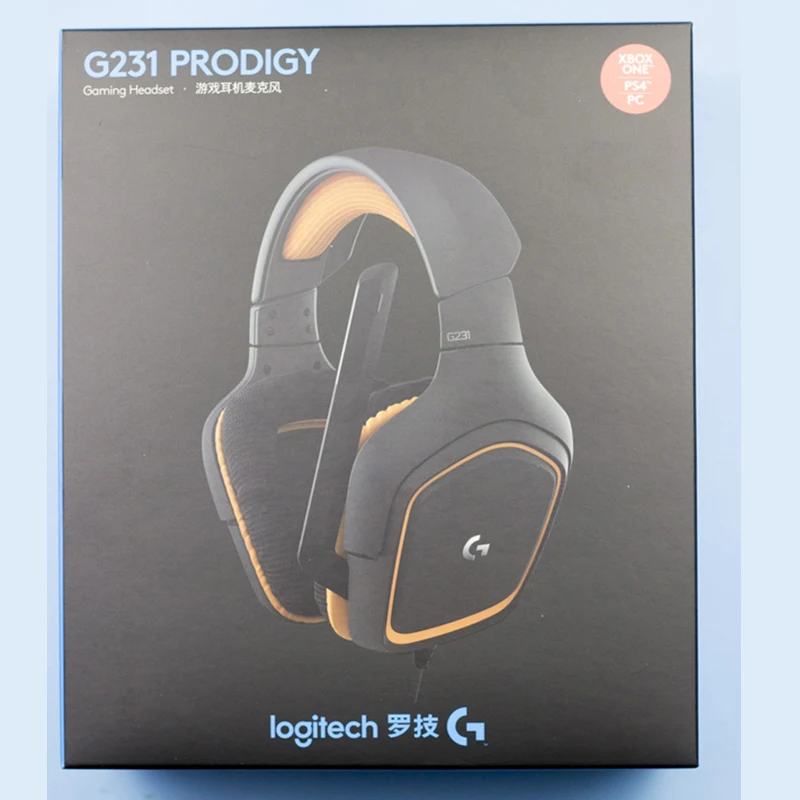 Оригинальная игровая стереогарнитура logitech G231 с шумоподавлением микрофон на