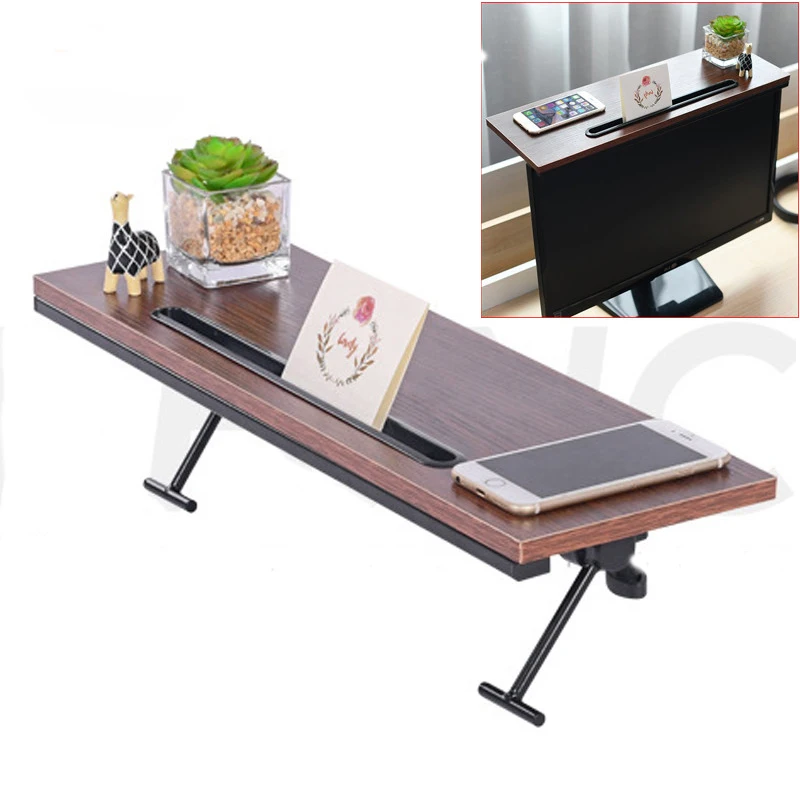 مكتب مكتب كمبيوتر Monitor Top تخزين الرف يتصاعد تلفزيون بحامل مكتب منزلي بسيط التقسيم المنظم صندوق حامل حامل ديكور المنزل