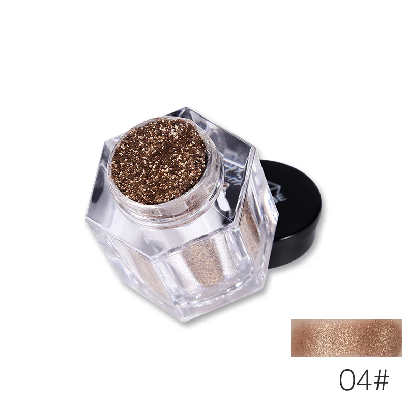 UCANBE блеск Тени для век косметическая пудра Make Up Shimmer Eye пигмент водостойкие блестки свободная пудра Обнаженная косметика для глаз TSLM2 - Цвет: 04