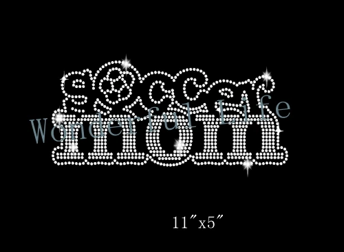 Free shipping iron for Soccer Mom Rhinestone Transfer Iron On Bling hotfix rhinestone | Дом и сад