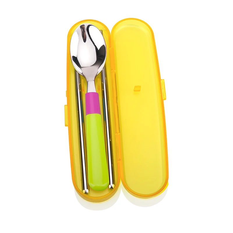 Baby Feeding Spoon Chopstick Stainless Steel Utensils (4)