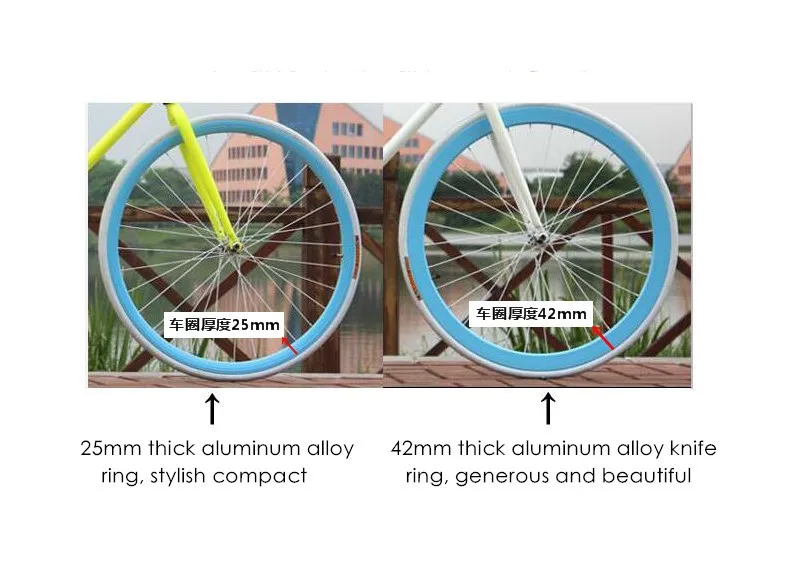 Best New X-Front brand Luminous High-carbon steel fixed gear Bike 700C students bicycle down road retro bicicleta 5