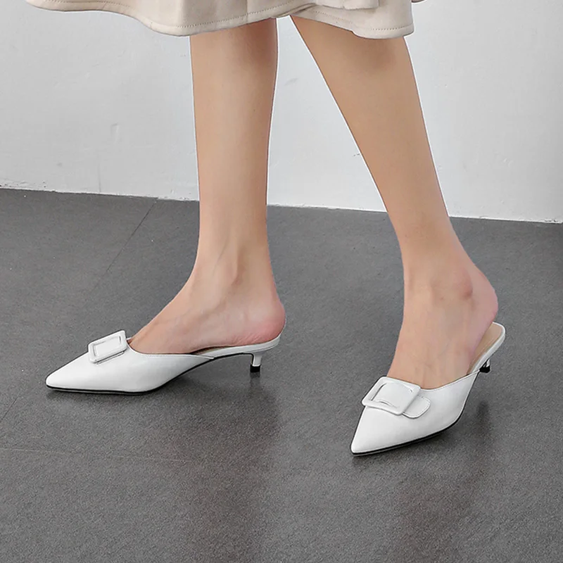 SARAIRIS/Новые пикантные женские туфли из натуральной овечьей кожи Элегантные женские туфли с острым носком для вечеринок женские туфли-лодочки без задника