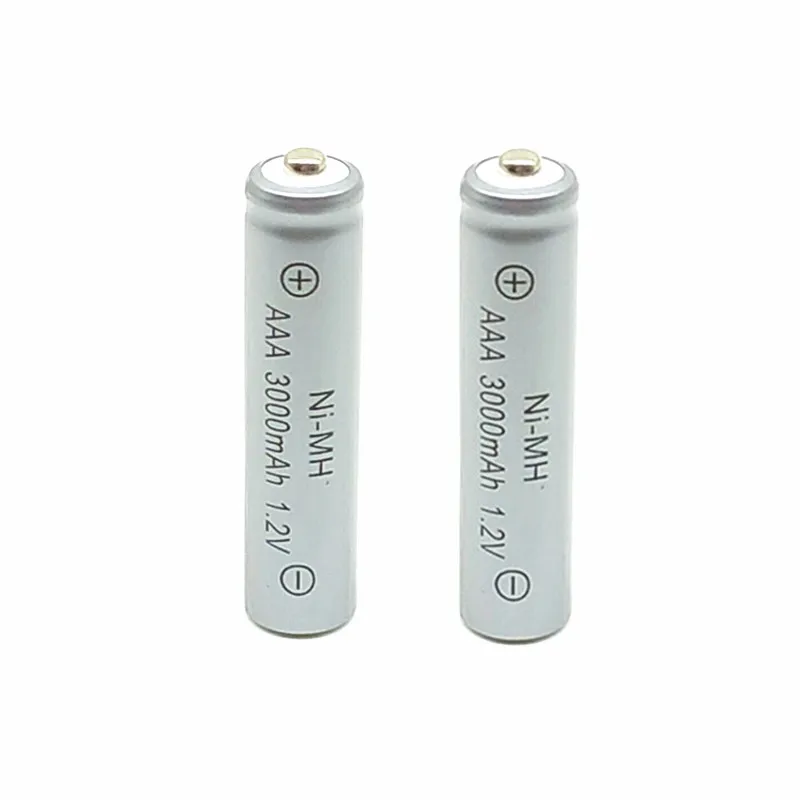 2 шт./лот 1,2 V 3000mAh NiMh AAA аккумуляторная батарея Ni-MH 3a батареи Battria