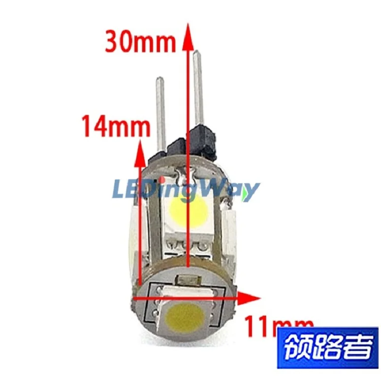 G4 5A Bi-pin Базовая светодиодный хрустальный шарик лампы, работающего на постоянном токе 12 В, 0,24 Вт, нерегулируемая яркость, красный, зеленый, желтый, синий, белый, теплый белый, 10 шт./лот