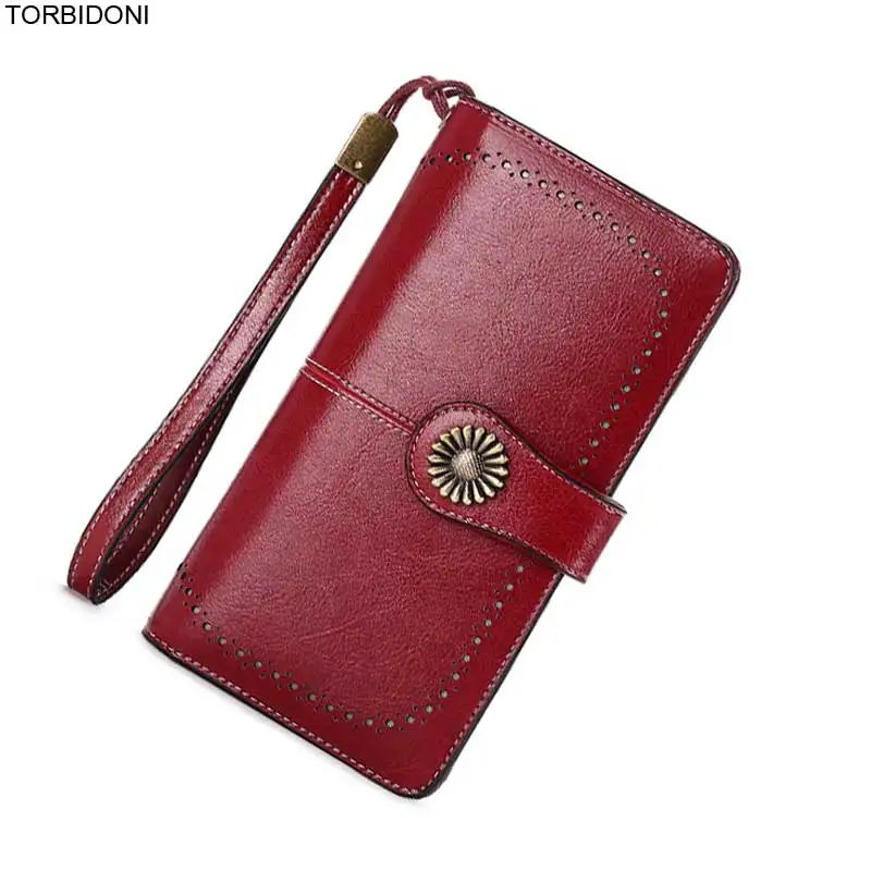 font b 2018 b font Hot Sale Women Clutch Wallet Split Leather Female New Long