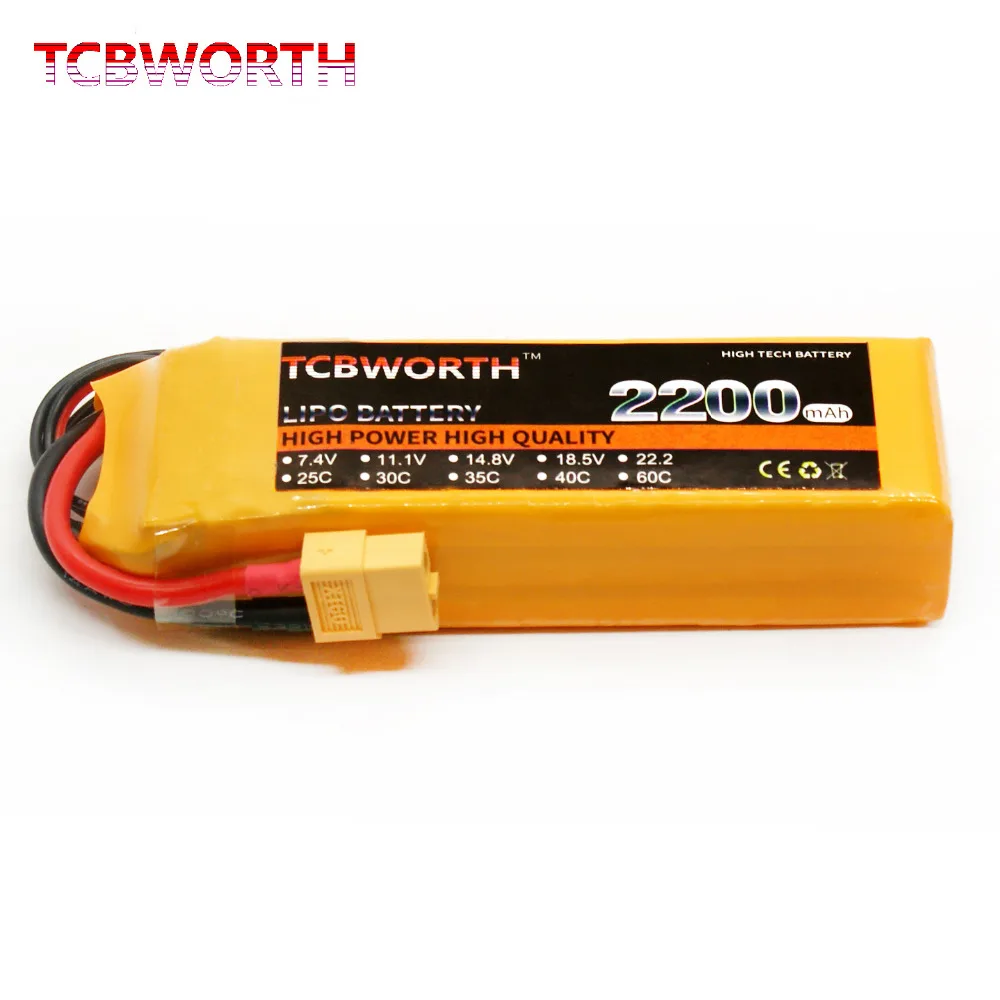 TCBWORTH 2 S 7 4 в 2200 мАч 40C Max 80C RC LiPo батарея для Самолет Вертолет Quadrotor высокой скорости