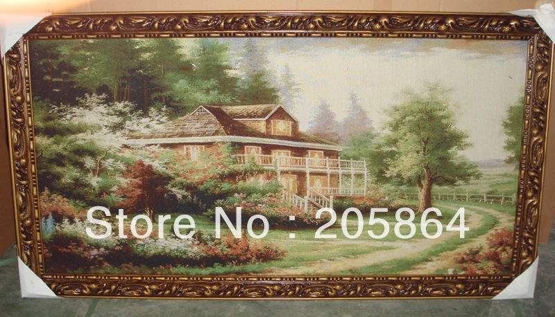 

Free shipping middle size scenery wall tapestry,villa beautiful beside the road,classical design