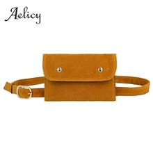 Aelicy bolso Retro con solapa de cuero de Pu de alta calidad para mujeres ultra-Delgado Paquete de cintura femenina pequeño teléfono bolsillo Simple Casual bolsa de pecho