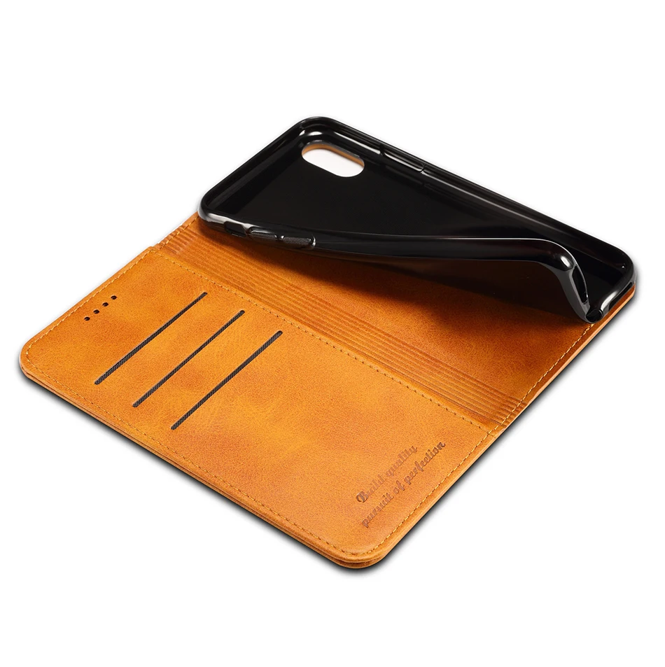 !ACCEZZ Luxury Leather Phone Case Card Pocket Full Protective Cover For iphone X XS MAX XR Wallet Flip Cases Shell Stand Holder (17)
