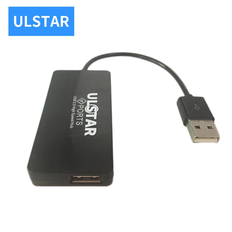 

ULSTAR USB 2.0 High Speed 4 Ports Splitter Usb Hub Adapter for PC Laptop Computer Black