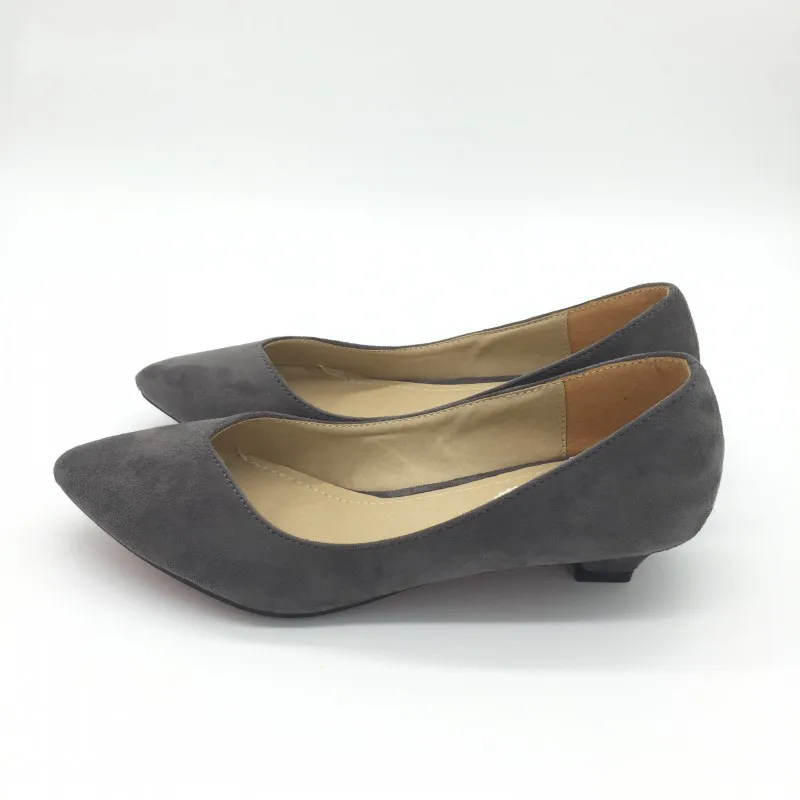 CEYANEAO/Модная брендовая обувь; женские туфли-лодочки из флока с острым носком без застежки; женские тонкие туфли на низком каблуке