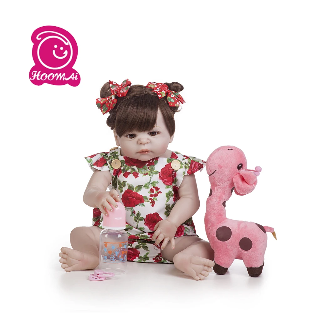 

55cm Full Silicone Reborn Baby Dolls Lifelike Bebe Realistic Lifelike Menina Kid Boneca Toys lol Grils Gift Toy Deer