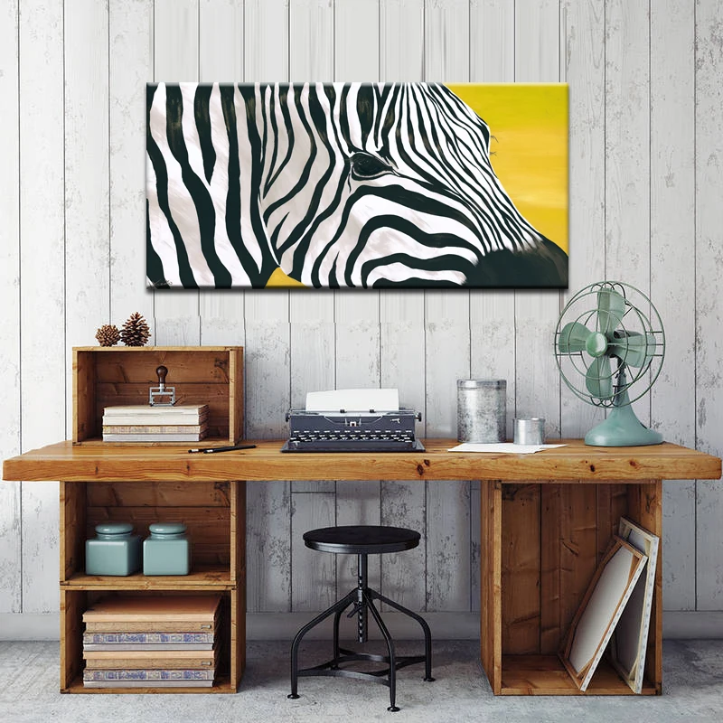 

Posters and Prints Wall Art Canvas Painting Wall Decoration Abstract Zebra Pictures for Living Room Wall Frameless