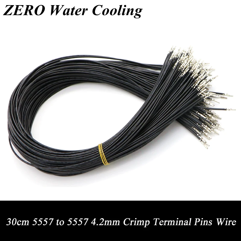 50 шт./лот 30 см черный цвет UL1007 18AWG ATX / PCI-E EPS мама-мама обжимные клеммные контакты