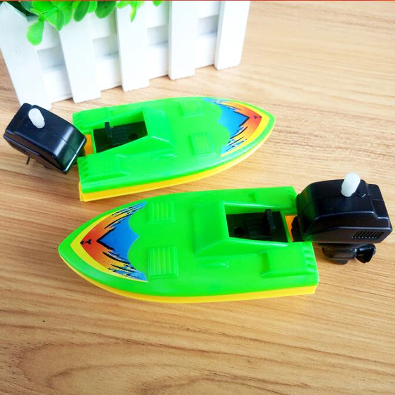 1 шт. пластиковая заводная цепь катер моторная лодка механические заводные игрушки водные виды спорта летние детские новые игры Классические игрушки