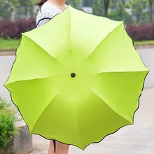 Креативный Цветной Зонтик для воды УФ Солнцезащитный ветрозащитные Зонты Три складной компактный зонты для путешествий