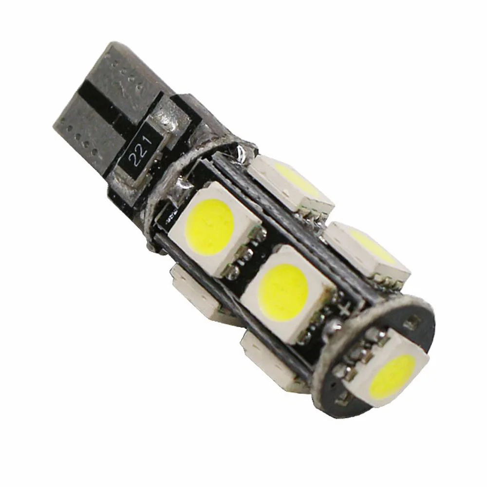 Safego 10 X t10 W5W led canbus 9smd 5050 светодиодный для Приборная панель автомобиля лампа плафон Клин светодиодные лампы t10 свет canbus лампы 12 V