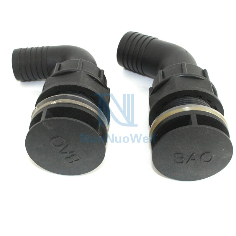 NuoNuoWell 2Pcs Pack локоть переборка соединитель 32 мм/38 мм ведра Слива фитинги выпускные