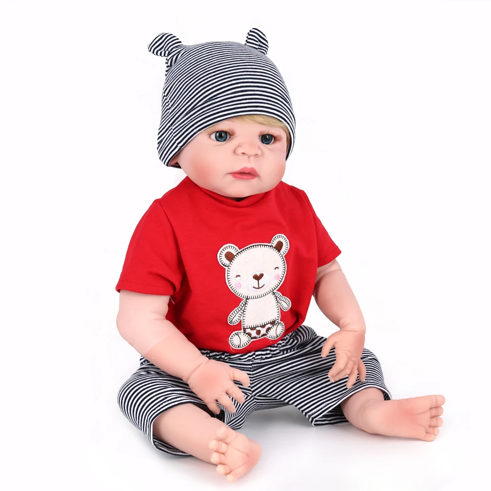 NPKDOLL Reborn Baby Doll силиконовые парики из светлых волос для девочек маленькие младенцы