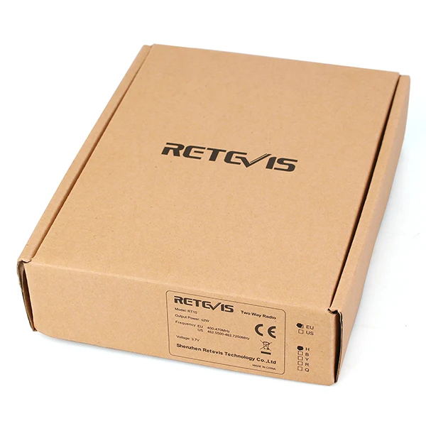 2 шт. Retevis RT15 мини-рация ручной двухсторонний радио 2 Вт UHF 400-470 МГц VOX USB зарядка скремблер Ham Радио КВ трансивер