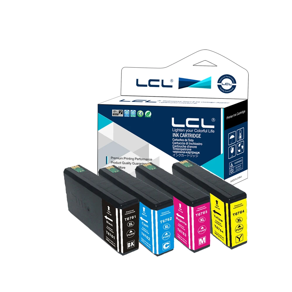 LCL 676XL 676XL (4 Pack) Ink Cartridge Compatible for Epson WorkForce