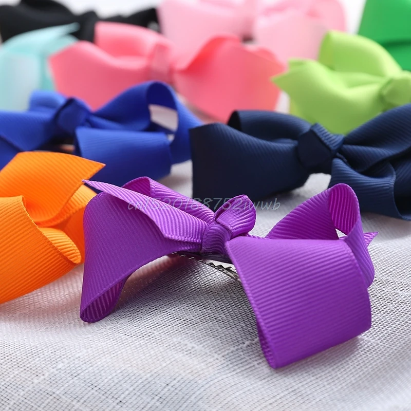 20PC Girl Baby Bow Hair Clip Accessories Grosgrain Ribbon Bowknot Hairpin