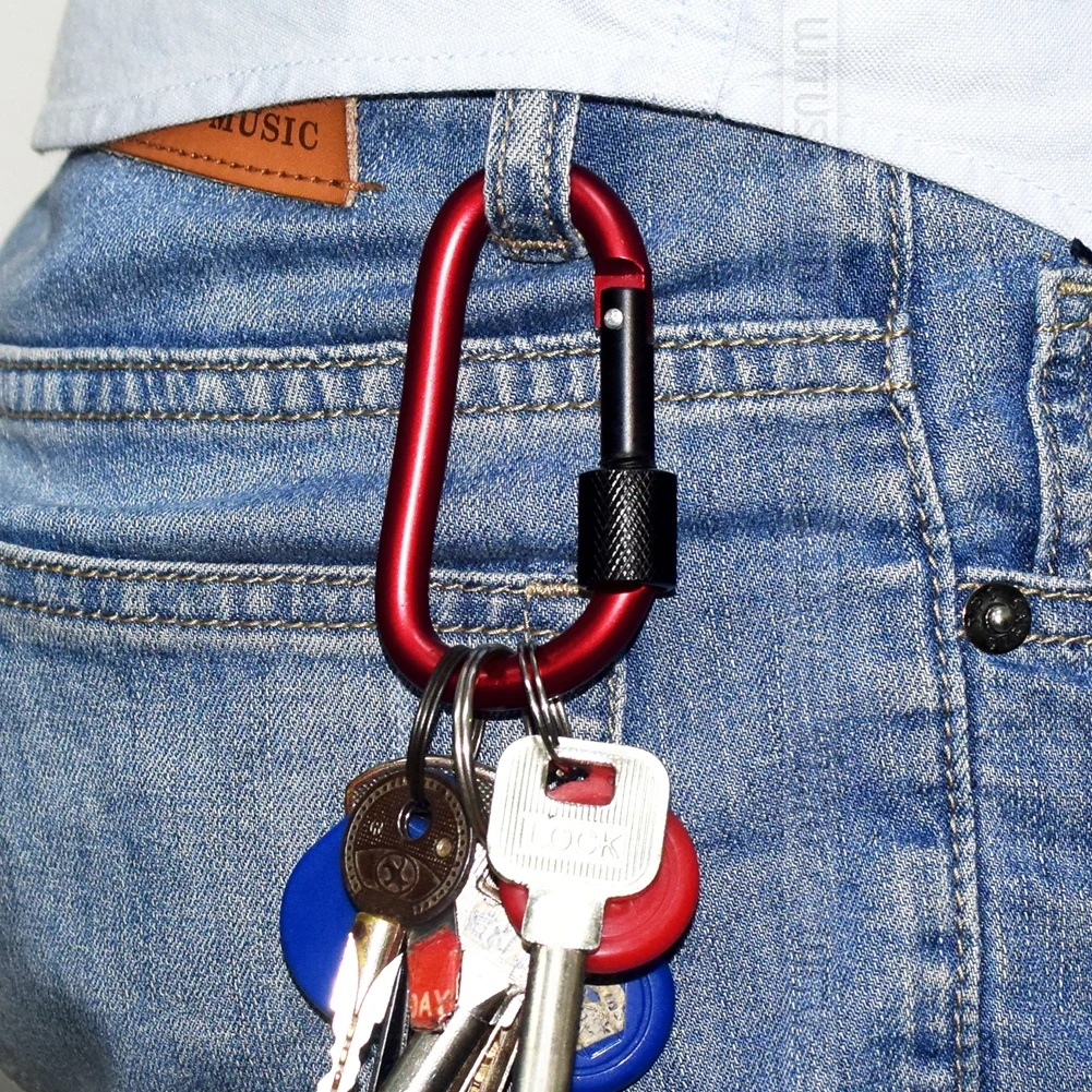 Online 5 Pcs Aluminium Alloy Carabiner D ring Clip Pram Kait Tas Gantungan Kereta Dorong Bayi Kereta Dorong Kait Belanja Aksesoris Tinggi kualitas