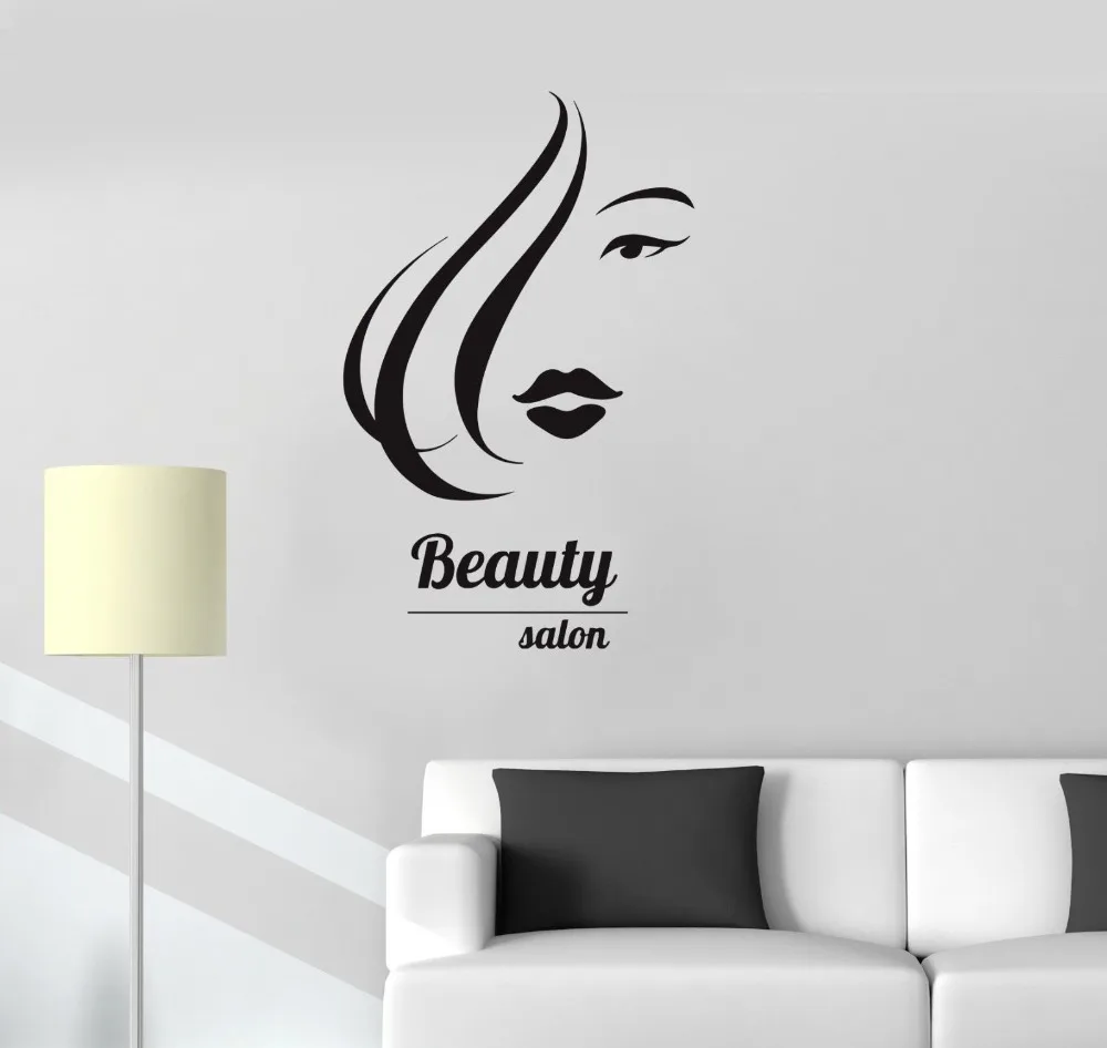 ig2353 Beauty Salon Wall Stickers Spa Hair Stylist Hairdresser Vinyl Decal 