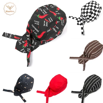 

High Quality Wholesale Pirate Hat Chef Waiter Hat Hotel Restaurant Canteen Bakery Cooking Caps Cooker Workwear Uniform 17Colors