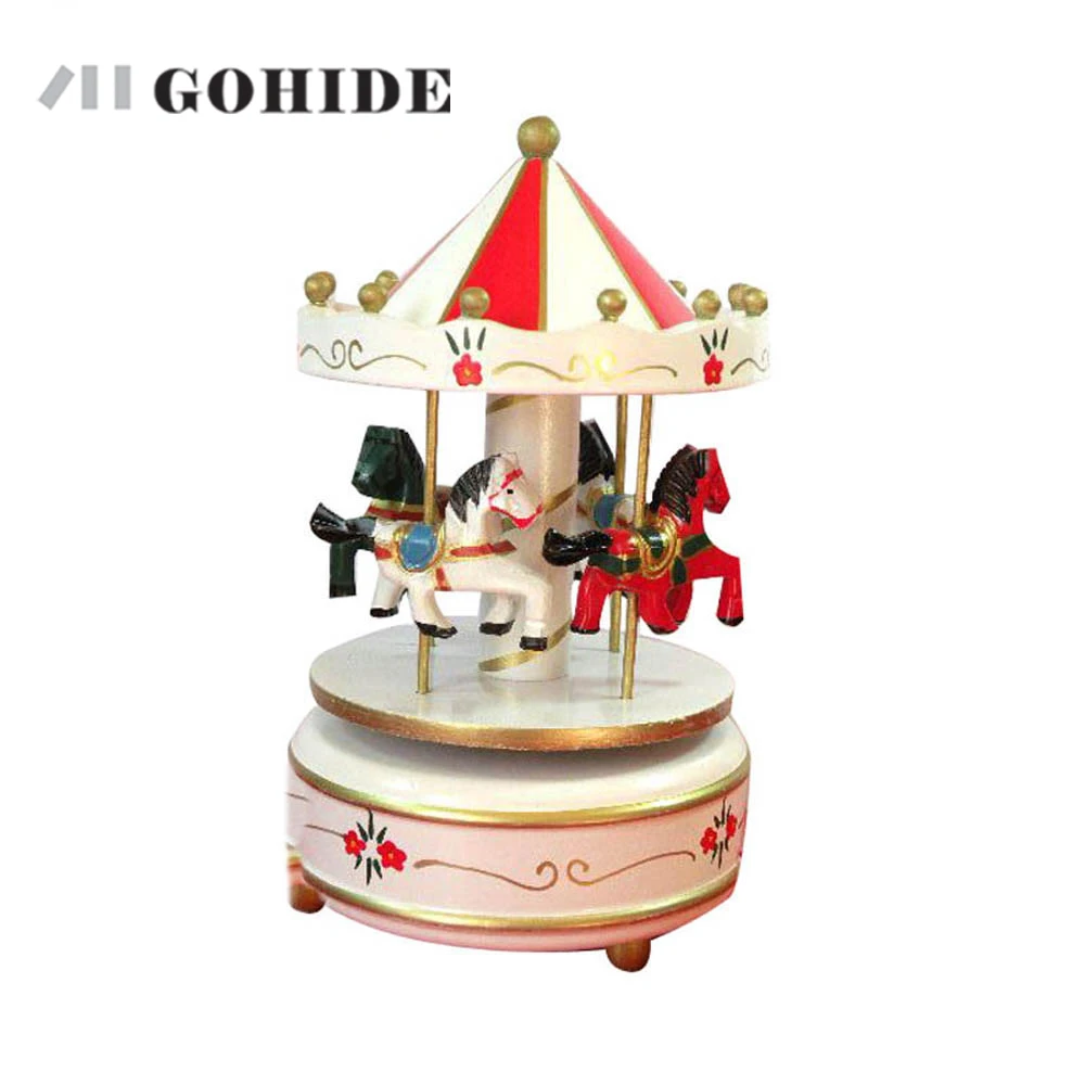 

DUH Fashion Design Electronic Swivel Music Boxs Musical Carousel Creative Gifts For Valentines Day Birthday Presents