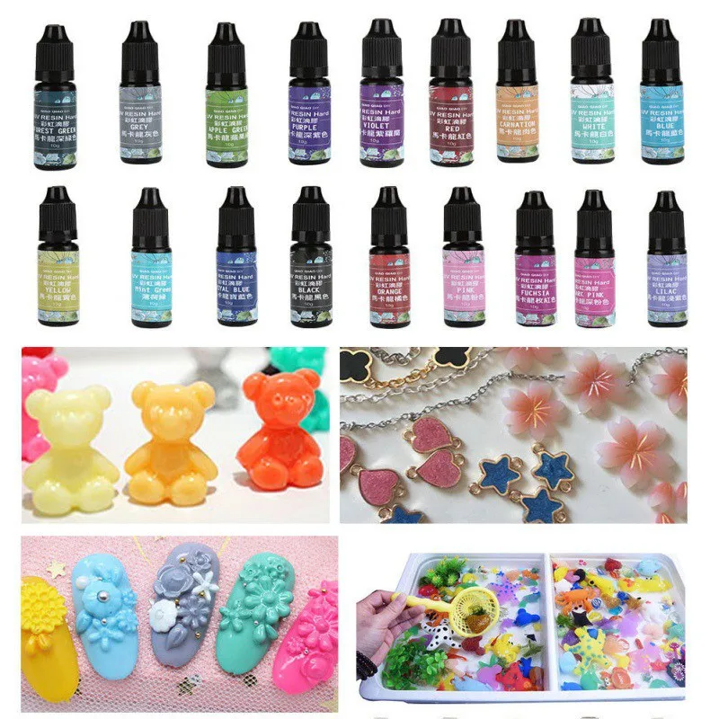 

Handmade 18 Color Uv Crystal Epoxy Resin Pigment Uv Resin Coloring Dye Colorant Resin Mold Pigment Arts Craft Supplies W1
