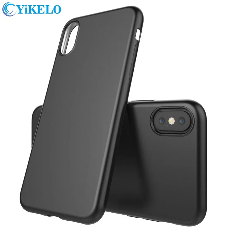 

YiKELO Full Protective Black Case for iPhone X TPU & Silicon Ultra Thin Slim Cover for Apple iPhoneX Case 10 Phone Funda Coque