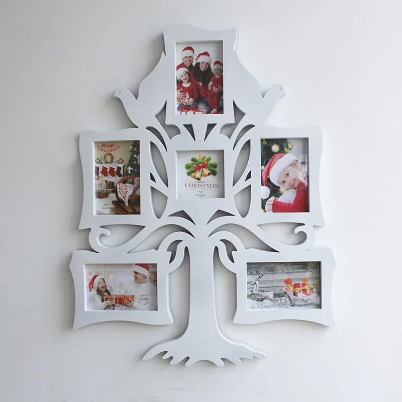 

Hot Selling Newest Photo Frame Creative Tree Conjoined Plastic Photo Frame 6 Inch Composite Children Photo Frame