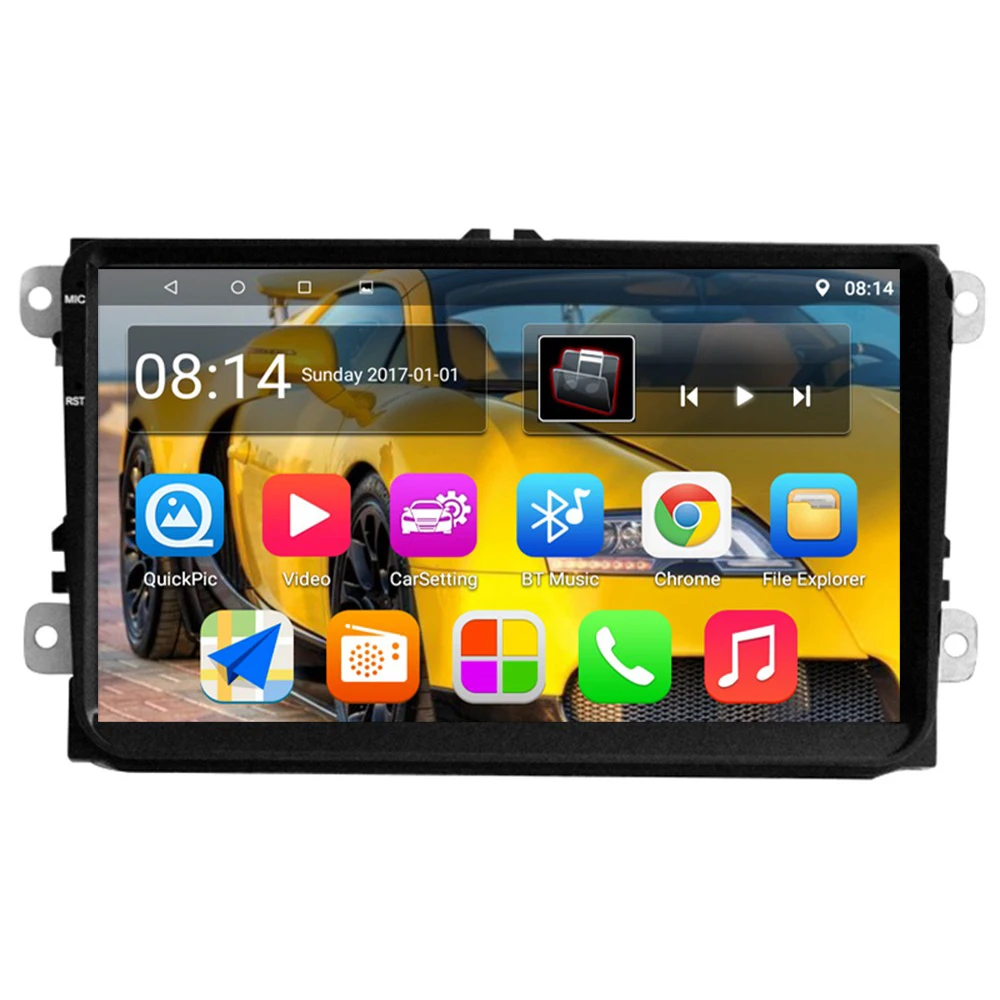 Discount Car Video Player Android 5.1 9-inch Capacitive Touch Screen Built-in WIFI Bluetooth GPS Navigation Car Multimedia Player 3