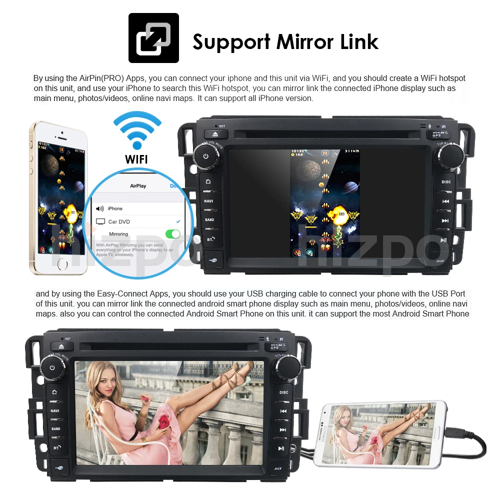 Discount 4GWIFI Android9.0 2GRAM+16GROM QuadCore Car DVD Multimedia Player Radio For Chevrolet Avalanche Equinox HHR GMC Yukon Sierra CAM 5